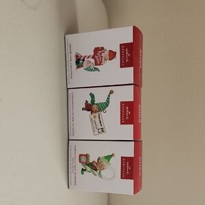 Hallmark Keepsake Ornaments with Red and Green Accents